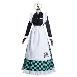 NewCosplay Kamado Tanjirou Maid Dress Original Design Cosplay Costume