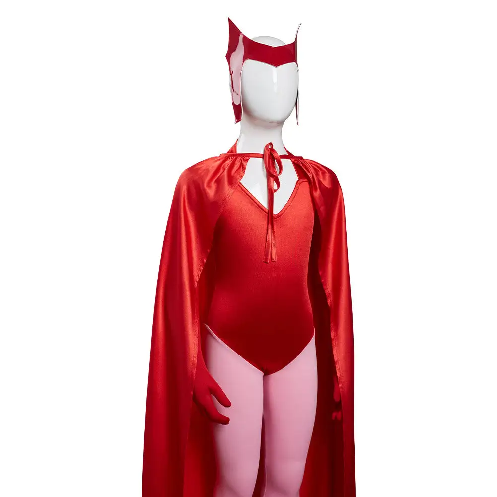 NewCosplay WandaVision Scarlet Witch Wanda Maximoff Costume For Kids Children Cosplay Costume 10 NewCosplay WandaVision Scarlet Witch Wanda Maximoff Costume For Kids Children Cosplay Costume - Image 8