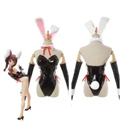 NewCosplay KonoSuba Megumin Bunny Girl Jumpsuit Outfits Halloween Carnival Suit Cosplay Costume