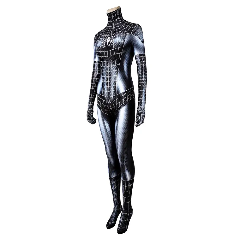 NewCosplay Spider Man Felicia Hardy Black Cat Women Jumpsuit Outfits Halloween Carnival Suit Cosplay Costume 4 NewCosplay Spider Man Felicia Hardy Black Cat Women Jumpsuit Outfits Halloween Carnival Suit Cosplay Costume - Image 2