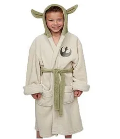 NewCosplay Star Wars Yoda Jedi Ears Fleece Bathrobe Kids Robe