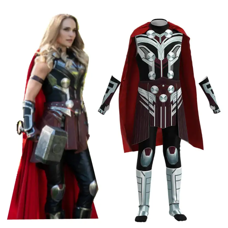 Fansholiday Kids Children Thor: Love And Thunder Jane Foster Cosplay Costume Jumpsuit Outfits 3 Fansholiday Kids Children Thor: Love And Thunder Jane Foster Cosplay Costume Jumpsuit Outfits