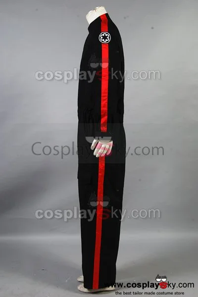NewCosplay Star Wars Imperial Tie Fighter Pilot Black Flightsuit Uniform Jumpsuit B 5 NewCosplay Star Wars Imperial Tie Fighter Pilot Black Flightsuit Uniform Jumpsuit B - Image 3