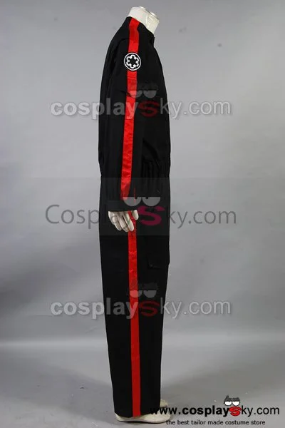 NewCosplay Star Wars Imperial Tie Fighter Pilot Black Flightsuit Uniform Jumpsuit B 6 NewCosplay Star Wars Imperial Tie Fighter Pilot Black Flightsuit Uniform Jumpsuit B - Image 4