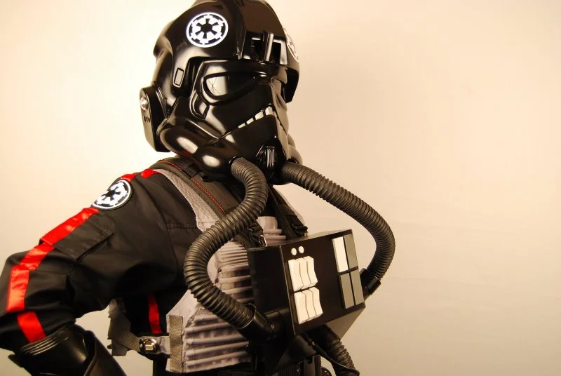 NewCosplay Star Wars Imperial Tie Fighter Pilot Black Flightsuit Uniform Jumpsuit B 9 NewCosplay Star Wars Imperial Tie Fighter Pilot Black Flightsuit Uniform Jumpsuit B - Image 7