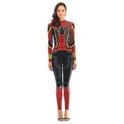 NewCosplay Iron Spider-Man Women Jumpsuit Outfits Halloween Carnival Suit Cosplay Costume