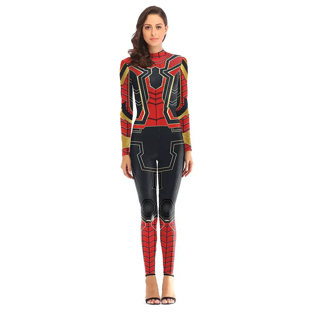 NewCosplay Iron Spider-Man Women Jumpsuit Outfits Halloween Carnival Suit Cosplay Costume 3 NewCosplay Iron Spider-Man Women Jumpsuit Outfits Halloween Carnival Suit Cosplay Costume