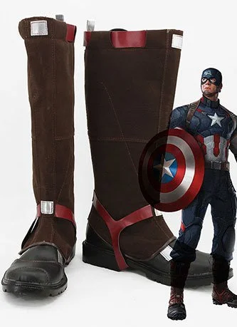 NewCosplay Avengers: Age Of Ultron Captain America Steve Rogers Cosplay Shoes
