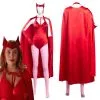 NewCosplay WandaVision Scarlet Witch Wanda Maximoff Women Jumpsuit Outfits Halloween Carnival Suit Cosplay Costume -Costumes Cosplay Sales b3c261db710462e39399da5937522904