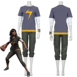 NewCosplay Avengers-Ms. Marvel Kamala Khan Outfits Halloween Carnival Suit Cosplay Costume