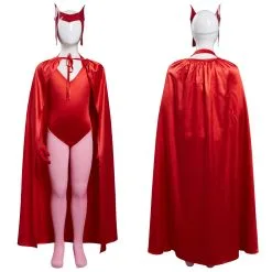 NewCosplay WandaVision Scarlet Witch Wanda Maximoff Costume For Kids Children Cosplay Costume