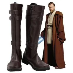 NewCosplay Star Wars Jedi Knight Obi-Wan Kenobi Boots Halloween Costumes Accessory Cosplay Shoes