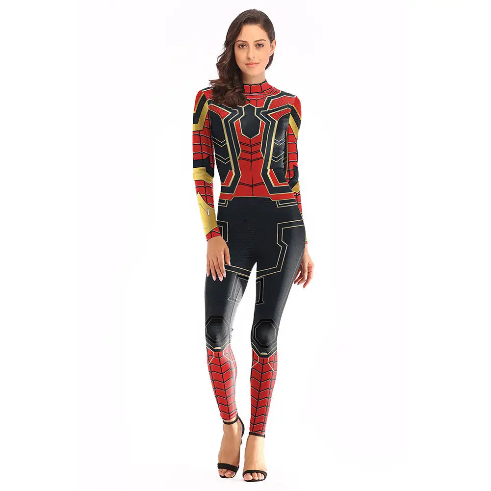 NewCosplay Iron Spider-Man Women Jumpsuit Outfits Halloween Carnival Suit Cosplay Costume 5 NewCosplay Iron Spider-Man Women Jumpsuit Outfits Halloween Carnival Suit Cosplay Costume - Image 3