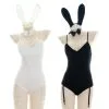 NewCosplay Black Velvet Rabbit Bunny Girls Uniform Jumpsuit Outfits Halloween Carnival Suit Cosplay Costume