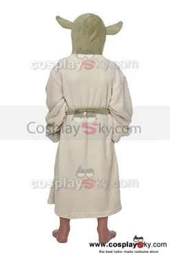 NewCosplay Star Wars Yoda Jedi Ears Fleece Bathrobe Kids Robe -Costumes Cosplay Sales star wars yoda jedi ears fleece bathrobe kids robe 3